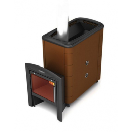 Дровяная печь для бани TMF Тунгуска XXL 2013 Inox Витра ТО терракота